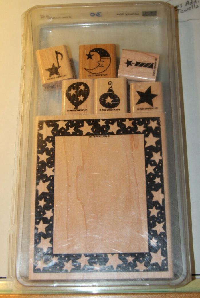 Stampin’ Up! Shining Star 2003, Moon, Star, Balloon, Frame, Candle, Set of 7