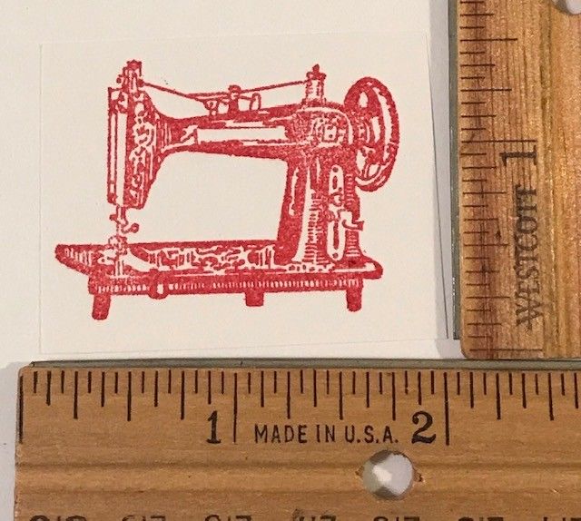 Vintage Victorian Antique Sewing Machine ~ unmounted rubber stamp #7657