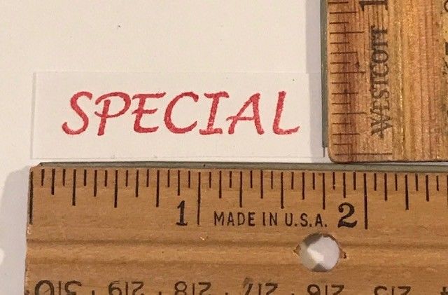 word  SPECIAL ~ unmounted foam and rubber stamp #7655