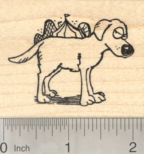 Flea Circus Dog Rubber Stamp H27717 WM