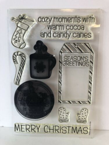 Hero Arts ” Christmas Cozy Moments “ Mug- Candy Cane- Poly Clear Stamps CL358