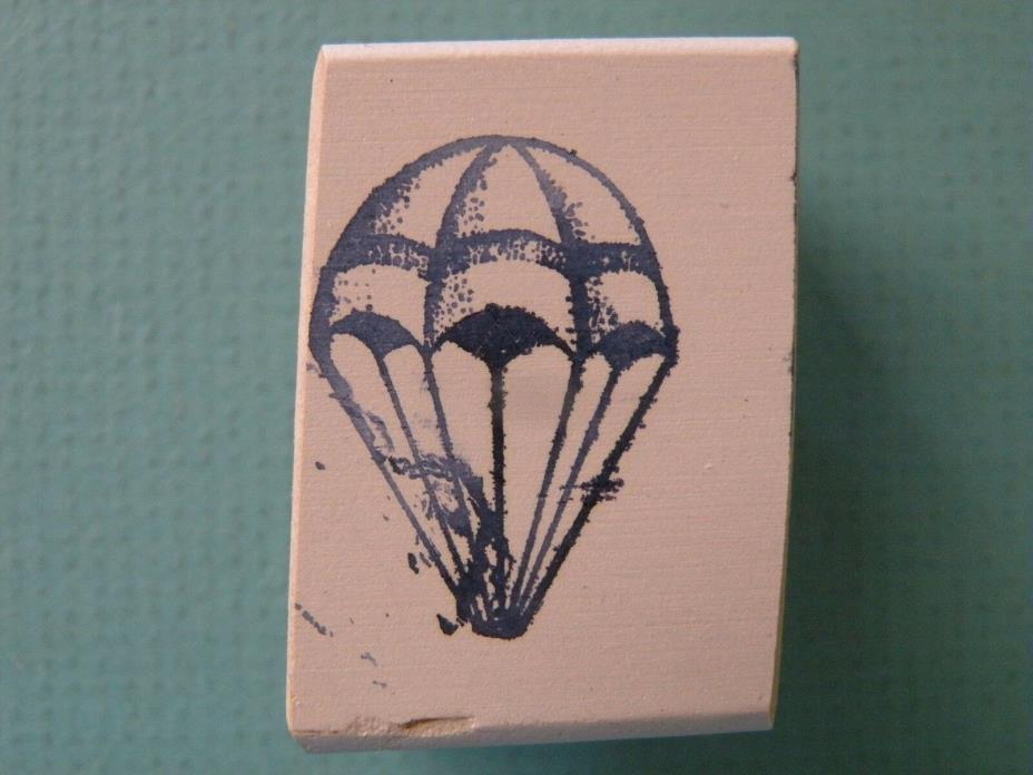 Open Parachute, Small Rubber Stamp Good For Landscape Scene
