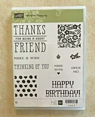 STAMPIN UP WINDOW SHOPPING RUBBER STAMP SET - ONE STAMP USED - SAYINGS WORDS