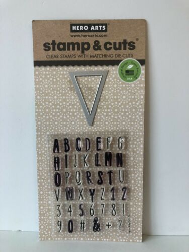 Hero Arts Cut Thin Die “ Alphabet- Numbers - Alpha Tabs “Poly Clear Stamps DC136