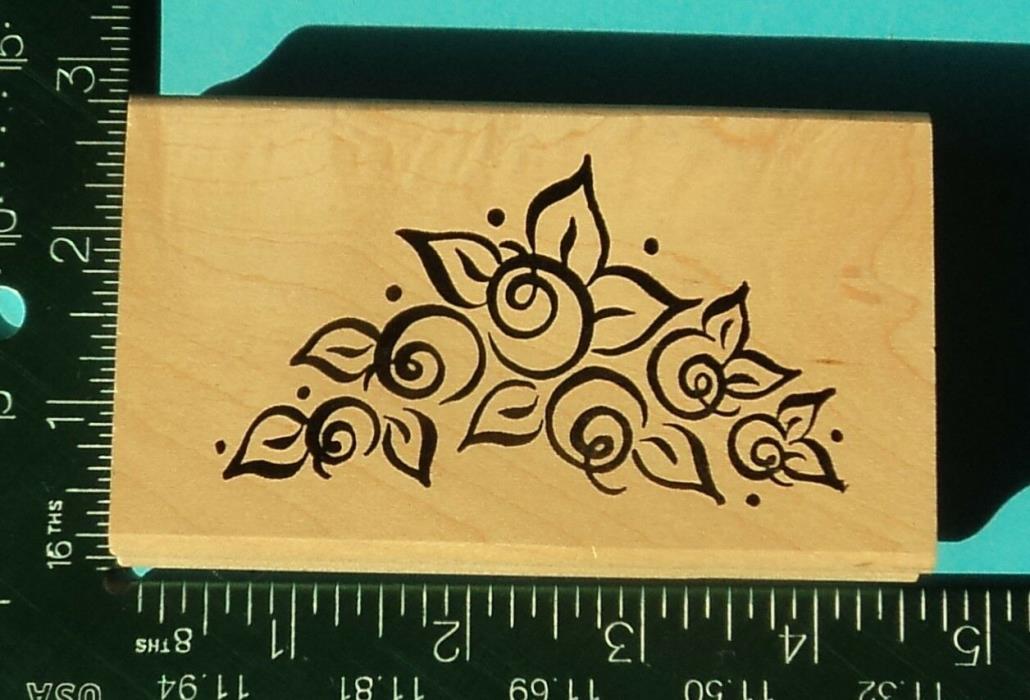 FLOWER BUDS and LEAVES Rubber Stamp by DeNami Design