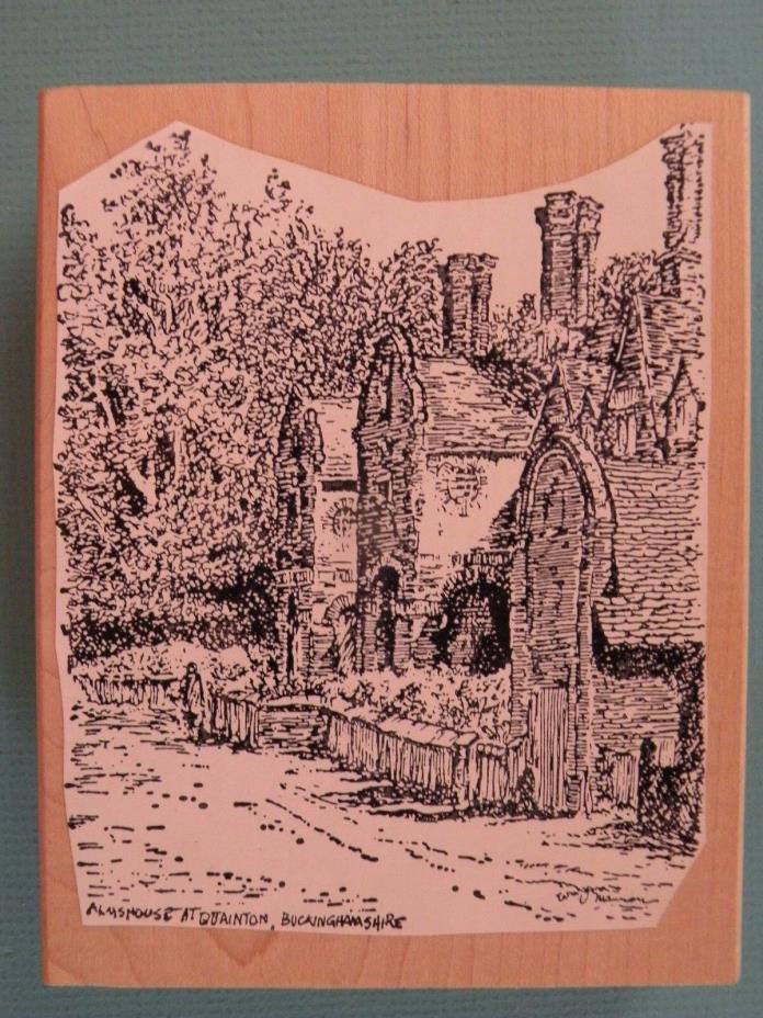 Buckinghamshire, England Landscape Detailed Sketch ERA GRAPHICS Rubber Stamp #2