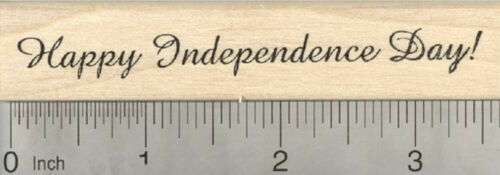 Happy Independence Day Rubber Stamp, 4th of July G27714 WM