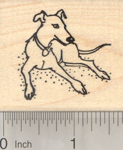 Greyhound Dog Rubber Stamp E27713 WM