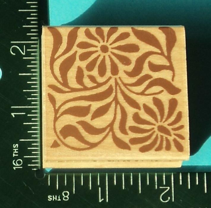 PRISM PRINT Background Rubber Stamp by Hero Arts  Flowers Leaves