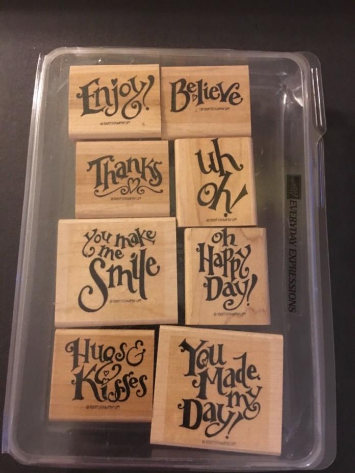 STAMPIN UP EVERYDAY EXPRESSIONS PHRASES OCCASIONS 1997 RETIRED