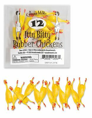 Archie McPhee Itty Bitty Rubber Chickens Pack of 12