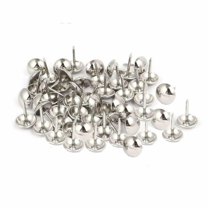 7/16 Inch Dia Stainless Steel Silver Tone Upholstery Nail Tack Stud