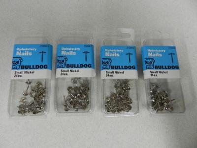 Lot of 4 Packs Bulldog Small Brass Button Head Upholstery Nails 24 / Pk #210943