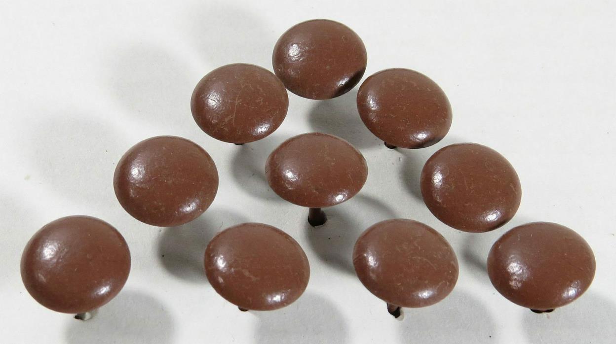 230 Each Smooth Medium Brown Decorative Upholstery Nails