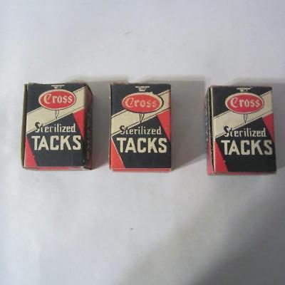 3 Boxes Cross No.12. Double Pointed Sterilized Tacks