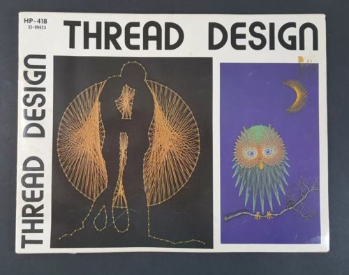 Thread Design String Art Pattern Vintage Book 70's RARE HP-418