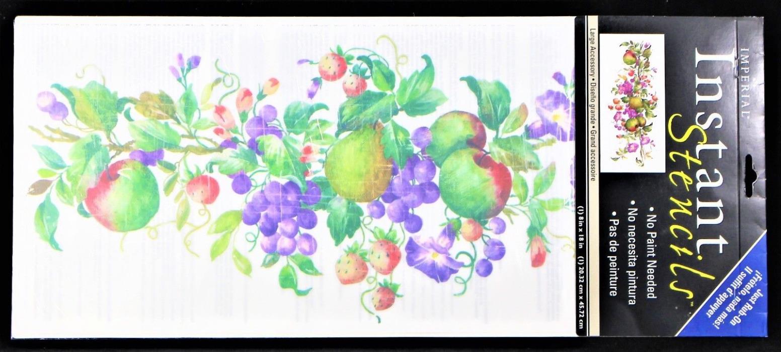 Imperial Instant Stencils Fruit Design Apples Grapes  (1) 8