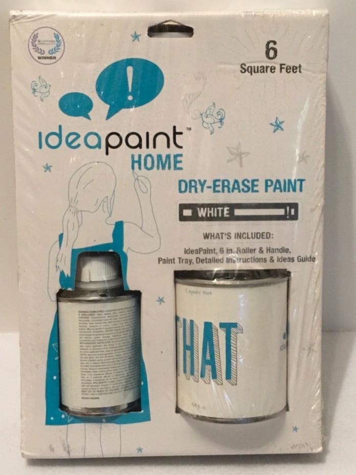 Idea Paint Home Dry Erase Whiteboard Paint 6 Square Feet New!