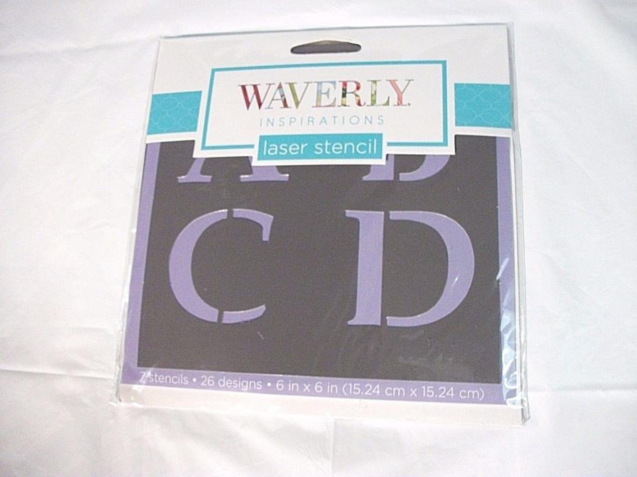 Waverly Inspirations Laser Stencil ALPHABET STENCILS NEW Still Sealed FREE Shipn