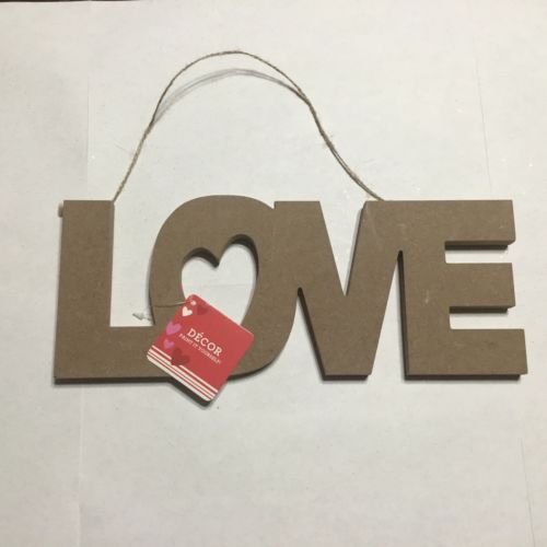 Paper Mâché Craft Love Sign 11 3/4