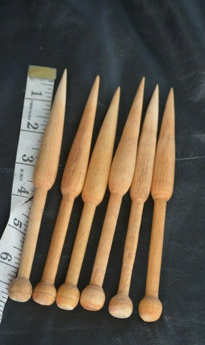 6 Tapestry Bobbins Hand crafted  maple