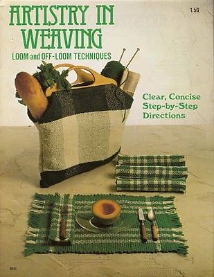 Artistry in Weaving Loom & Off Loom Techniques Vintage Pattern Book Booklet NEW