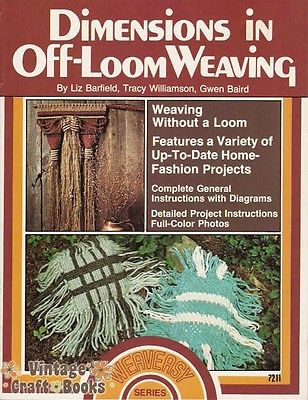 Dimensions in Off-Loom Weaving Vintage Instruction Pattern Book Booklet NEW 1977