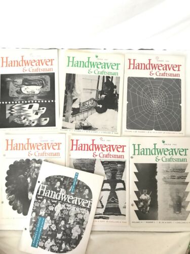 Lot of 23 Handweaver & Craftsman Magazine 1950s and 1960s Articles & Patterns