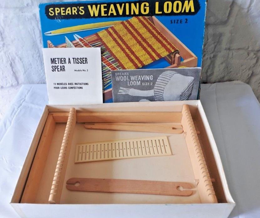 Vintage-Spears-Wool-Weaving-Loom-Size-2-Spear-Games w/Pattern Booklet