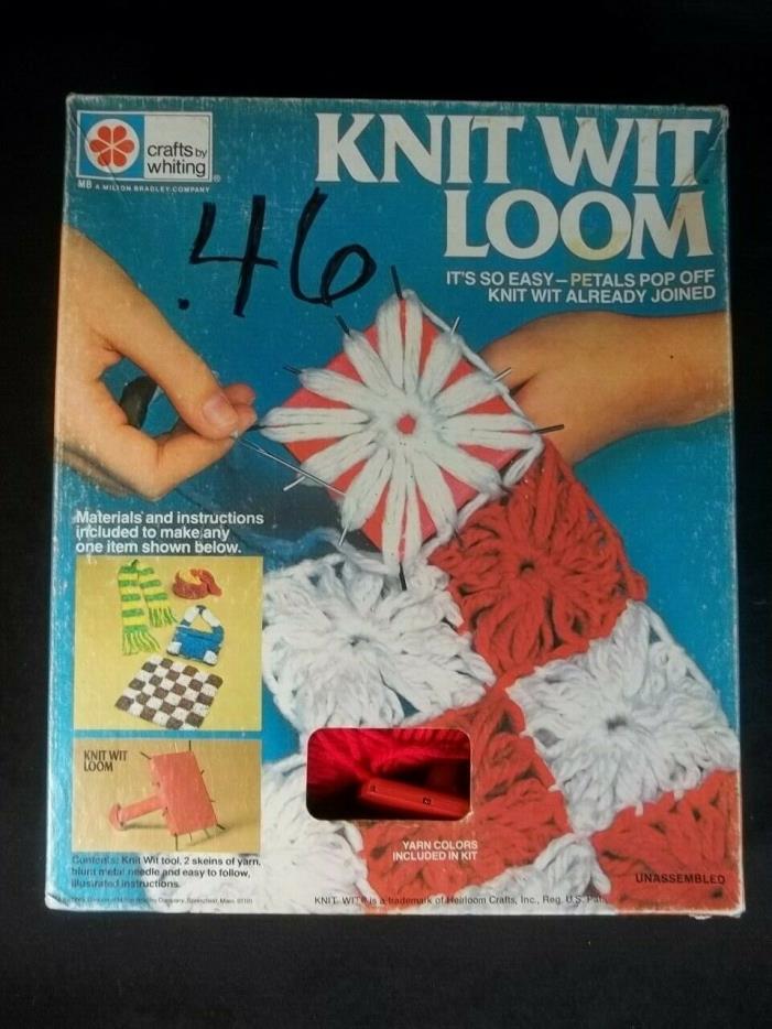 Vintage Knit Wit Loom 1976 Milton Bradley Makes Petals With Yarn Instructions