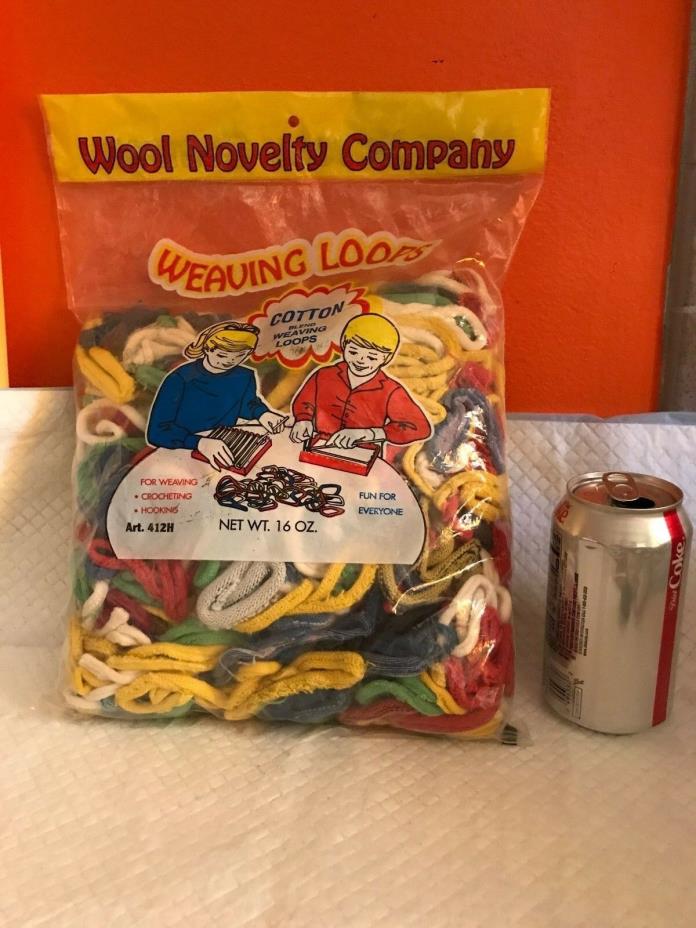 Unopened Bag of COTTON Blend WEAVING LOOPS 16oz.  WOOL NOVELTY COMPANY