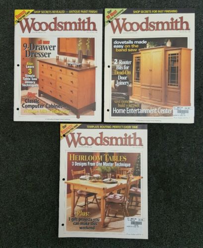 Woodsmith Publications (3) with Woodworking Projects and Techniques