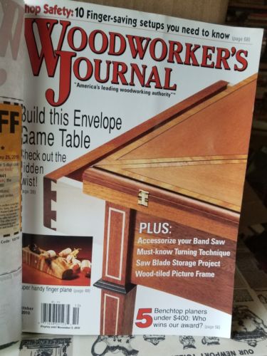 Woodworker's Journal OCT 2010 Build Envelope Game Table