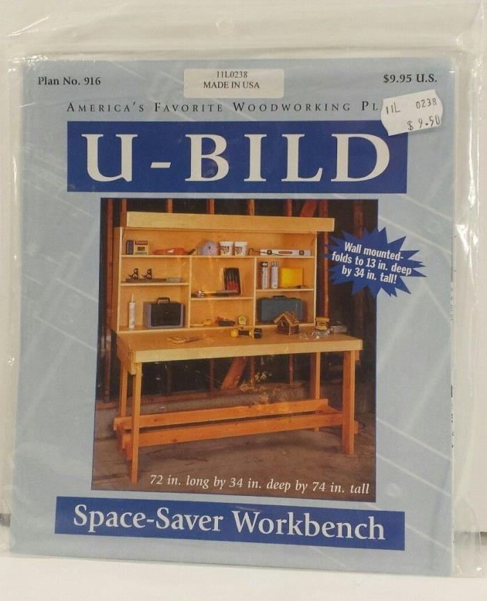 U-Bild Space-Saver Workbench Plan No. 916 Full Sized Woodworking Plans