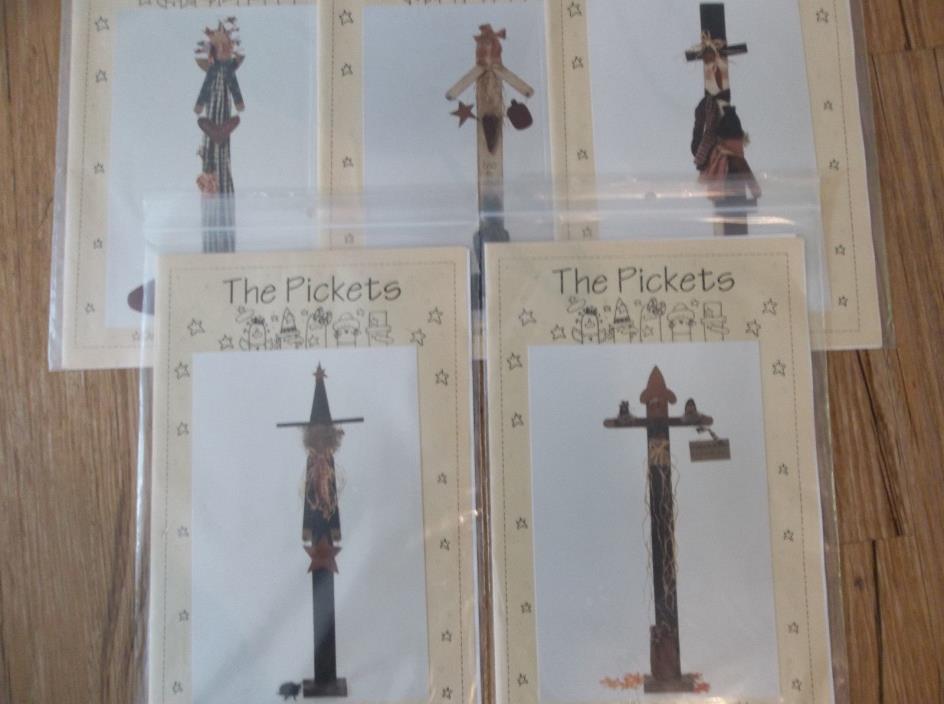 THE PICKETS Wood Working Craft Pattern ~5 Patterns in Offer!