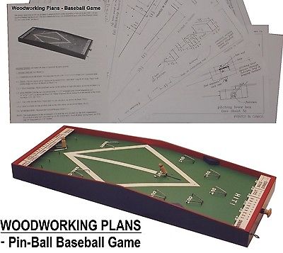 WOODWORKING PLANS - Pin-ball BASEBALL GAME D.I.Y. plans