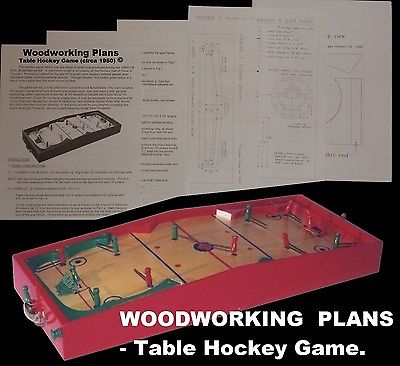 WOODWORKING PLANS - Munro TABLE HOCKEY game D-I-Y plans