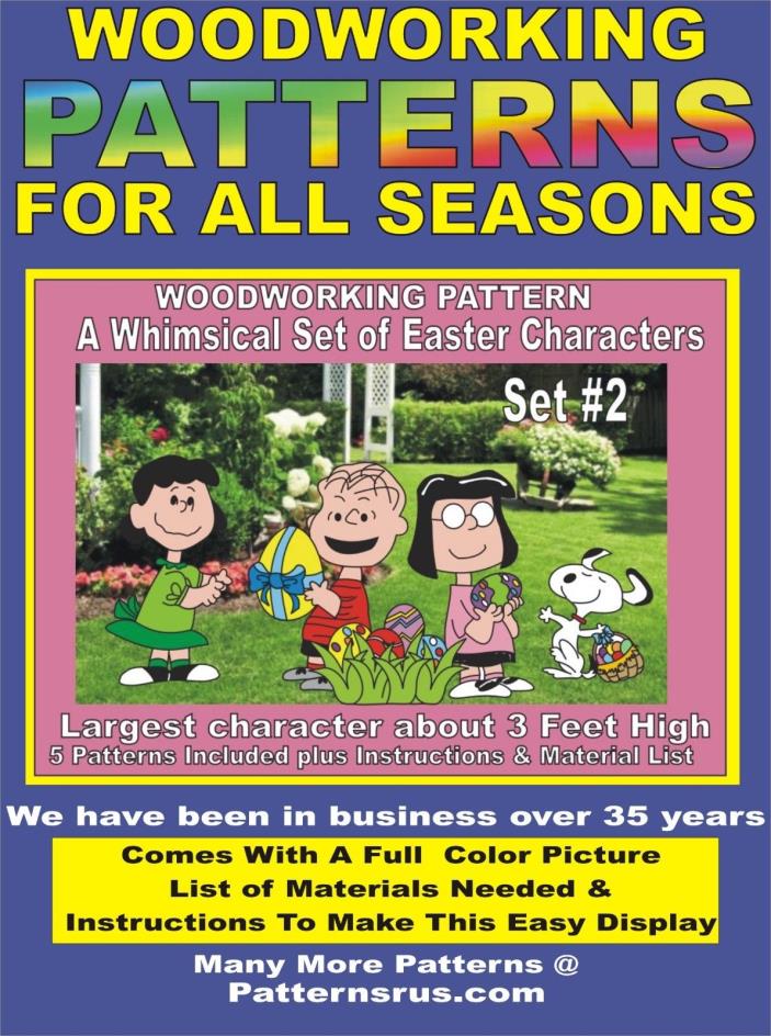 EASTER CHARACTERS  WHIMSICAL SET 2 WOODWORKING PATTERN yard art  patternsrus