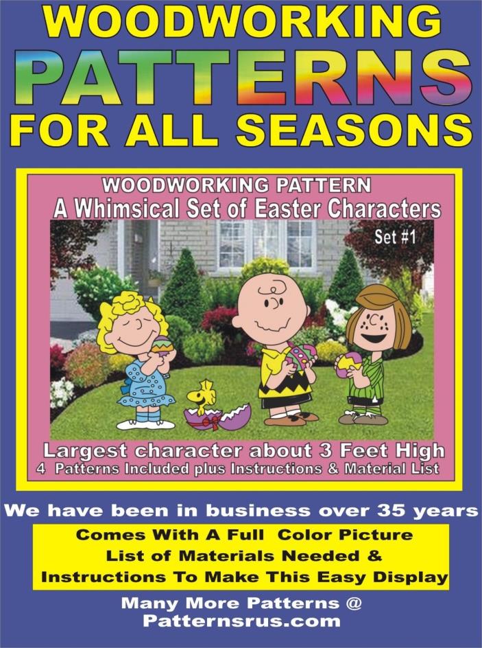 EASTER CHARACTERS  WHIMSICAL SET 1 WOODWORKING PATTERN yard art  patternsrus