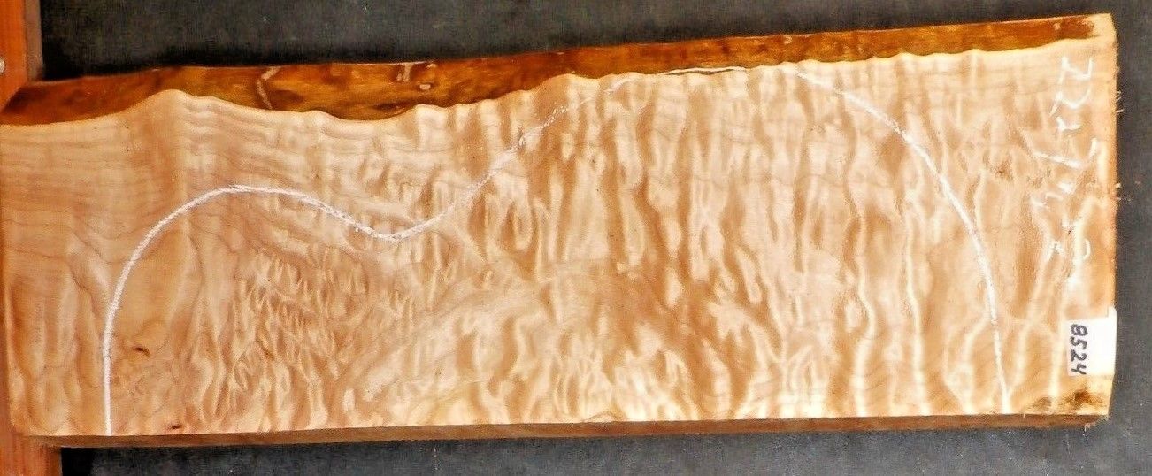 Quilted Maple Luthier Wood #8524 Luthier 5A Exhibition Grade 22x 7.375 x 2+
