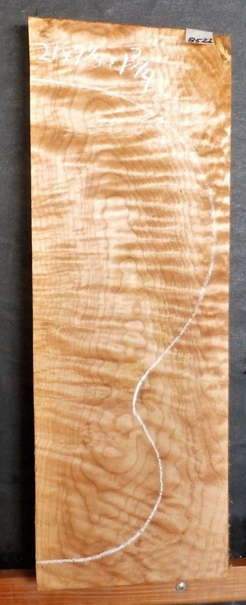 Quilted Maple Instrument Wood #8522 Luthier 5A Exhibition Grade 21x 7.25 x 1.75