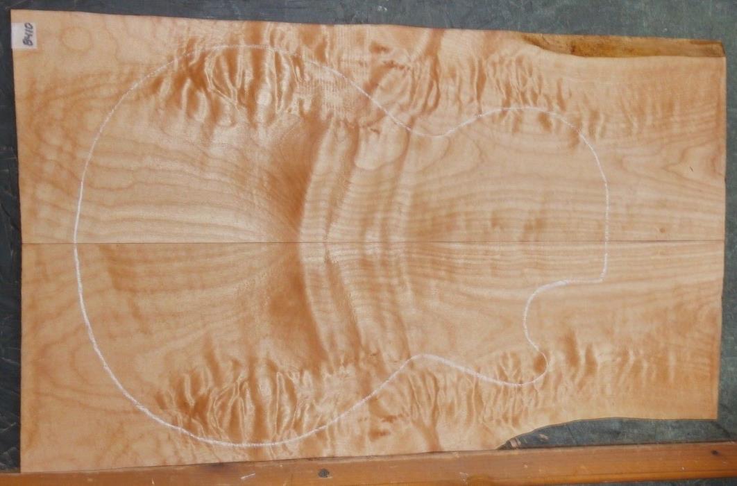 Quilted Curly Maple Instrument grade WOOD 8410 Luthier Guitar Top 23 x 14 x .625