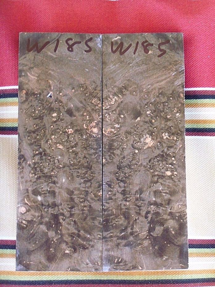 STABILIZED & DYED MAPLE BURL KNIFE SCALES/GRIPS W-185