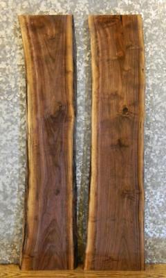 2- Salvaged Live Edge Black Walnut Side/End Table Top/Shelf Slabs 1522-1523