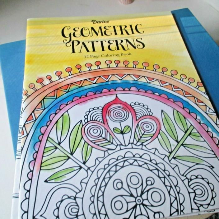 Darice coloring book Geometric Patterns 32 pages NWT