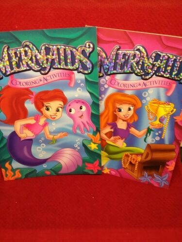 Mermaids Jumbo Coloring & Activity Book (Set of 2)-Vision St. - Made in USA, New