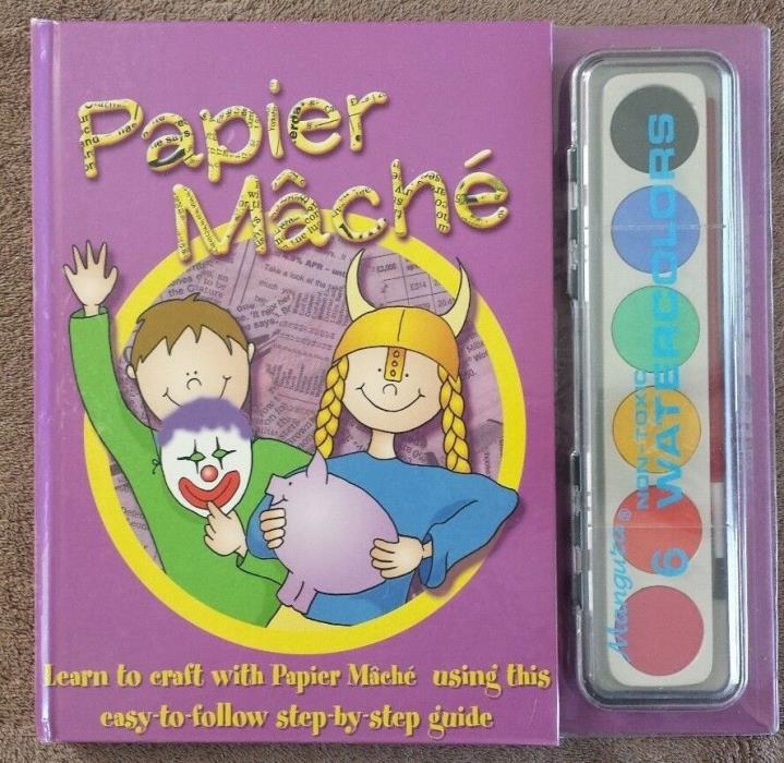 Paper Mache learn to craft easy-to-follow step-by-step guide with watercolor set