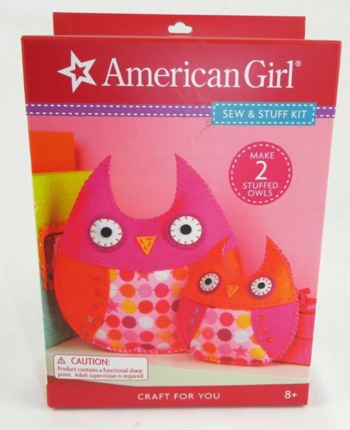 American Girl Sew & Stuff Kit Craft For You Make 2 Stuffed Owls Brand New in Box