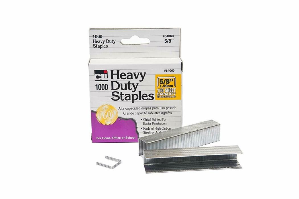 Charles Leonard Staples, Heavy Duty, 5/8 Inches Leg Length, Carbon Steel, 1000