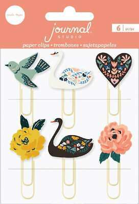 American Crafts Journal Studio Paper Clips 6/Pkg Swan By Crate Pa 718813445337